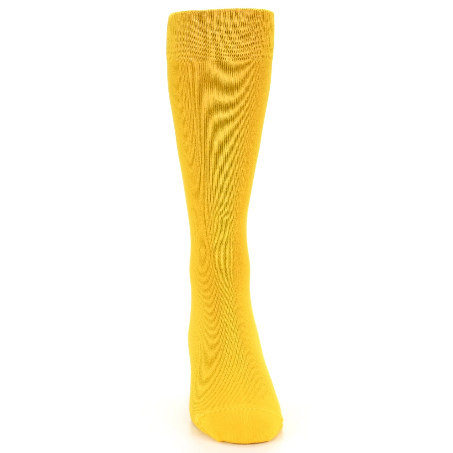 Golden Yellow Solid Color Socks - Men's Dress Socks