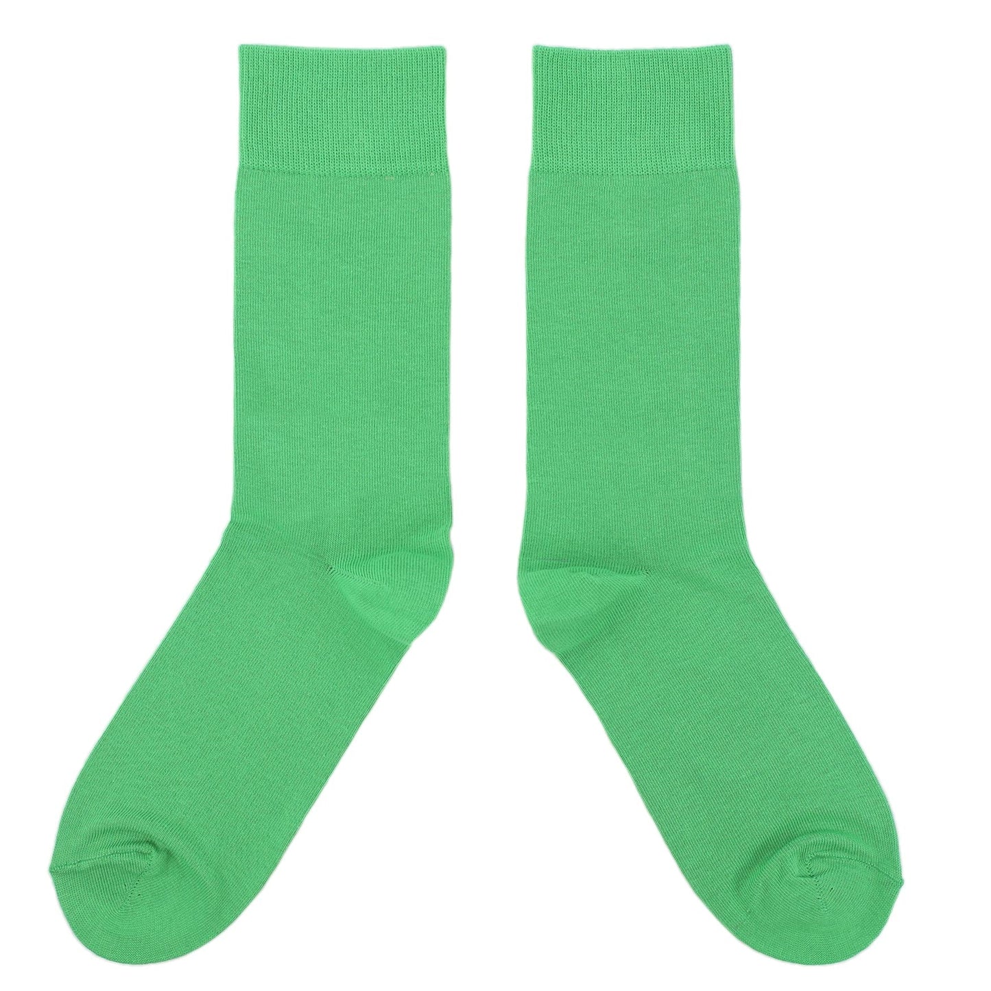 Kelly Green Solid Color Men's Dress Socks