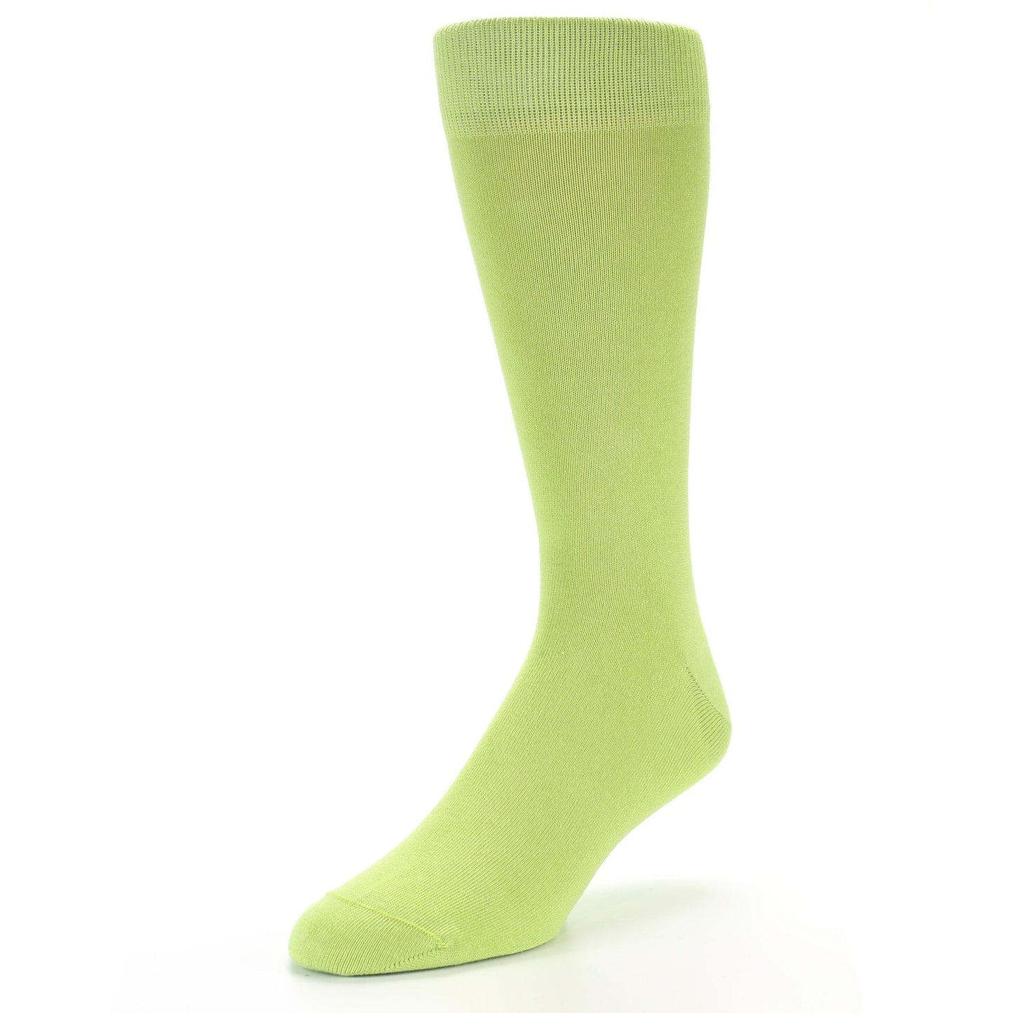 Lime Green Solid Color Socks - Men's Dress Socks