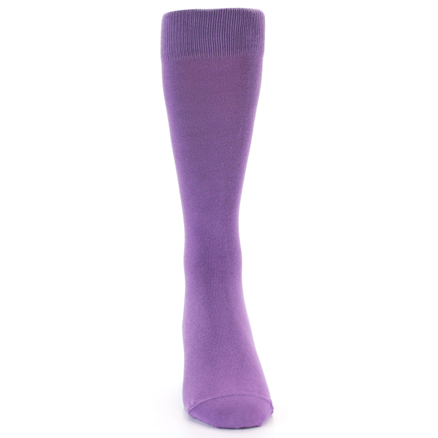 Wisteria Purple Solid Color Men's Dress Socks