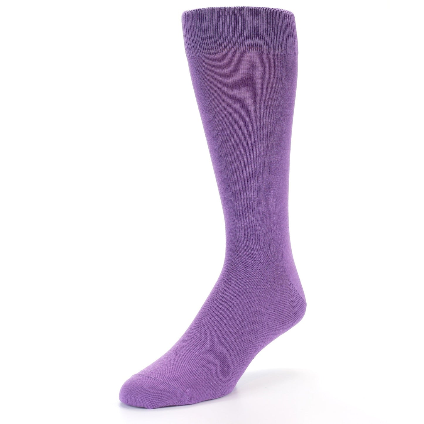 Wisteria Purple Solid Color Men's Dress Socks