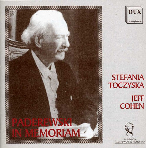 Paderewski / Saint-saens / Toczyska / Cohen - Paderewski In Memoriam - Music CD