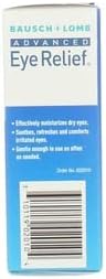 Advanced Eye Relief Eye Drops by Bausch & Lomb, for Dry Eyes & Redness Relief, 30 mL