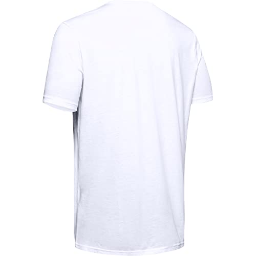 Under Armour mens Global Foundation Short-sleeve T-shirt , White (100)/Black , Medium