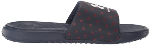 Under Armour Men's Ansa Graphic Slide Sandal, Academy Blue (403)/White, 12