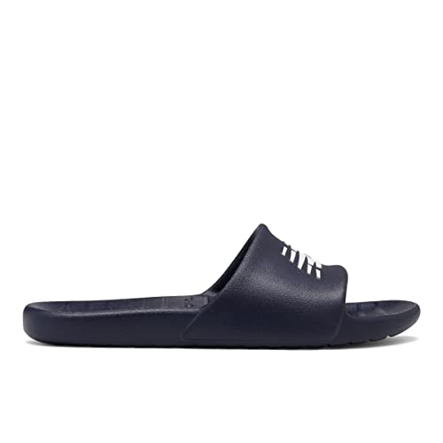New Balance Unisex-Adult 100 V1 Slide Sandal, Navy/Navy, 12.5 Wide Women/11 Men