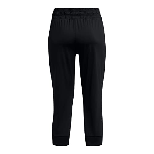Under Armour Women's HeatGear Armour Capri , Black (001)/Jet Gray , Large