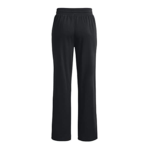 Under Armour Women's Standard Rival Fleece Straight Leg Pant, (001) Black / / White, Large