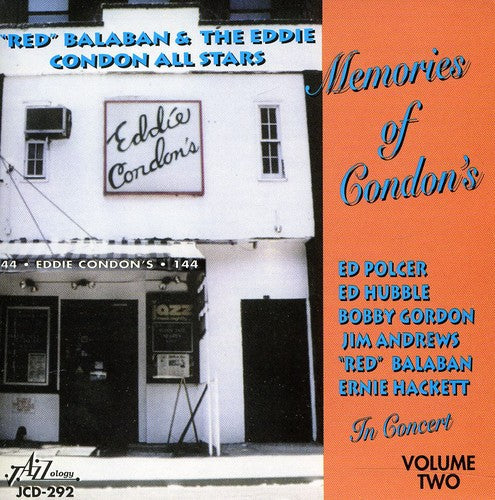 Balaban,leonard Red - Memories Of Condon's: In Concert 2 - Music CD