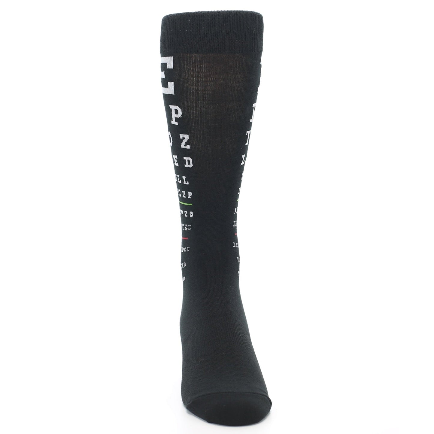 Black White Doctor Eye Chart Men's Dress Socks