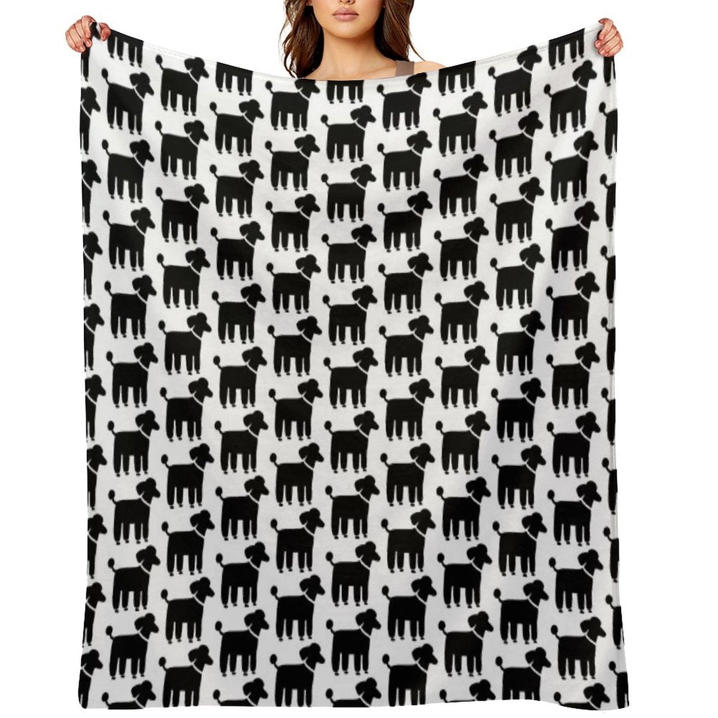 Black Poodle(s) Throw Blanket