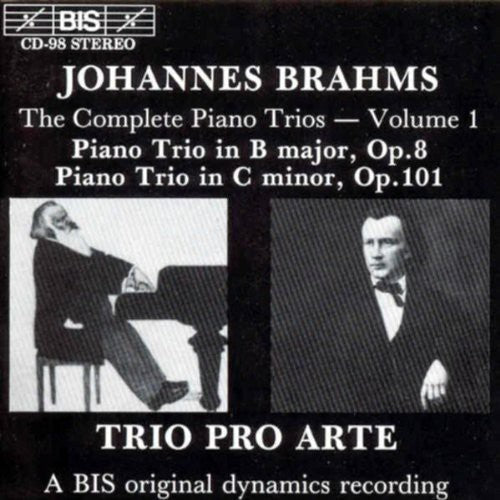 Brahms / Trio Pro Arte - Piano Trio In B Op8 - Music CD
