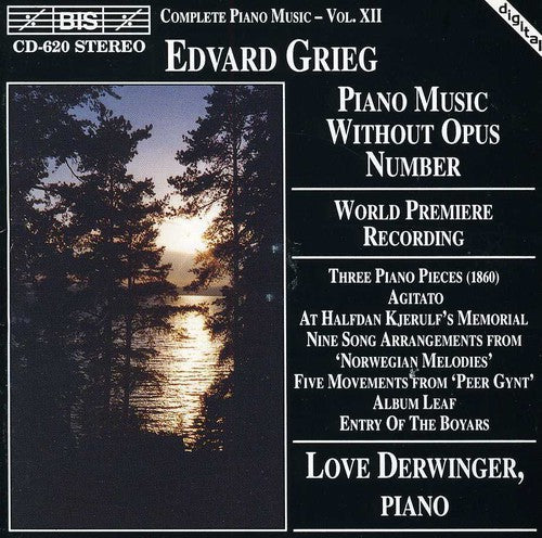 Grieg / Derwinger - World Premiere Recording / Piano Music - Music CD