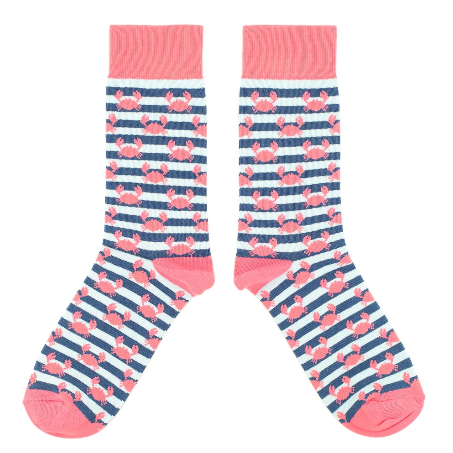 Blue Coral Crabs Wedding Men's Dress Socks
