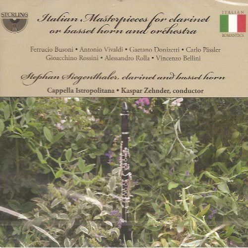Siegenthaler / Capella Istropolitana / Zehnder - Italian Masterpieces for Clarinet or Basset Horn Music CD