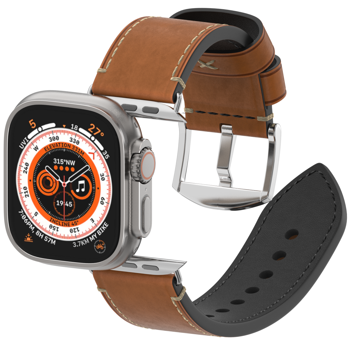Premium Vintage Leather Band for Apple Watch , Handcrafted Distressed Finish