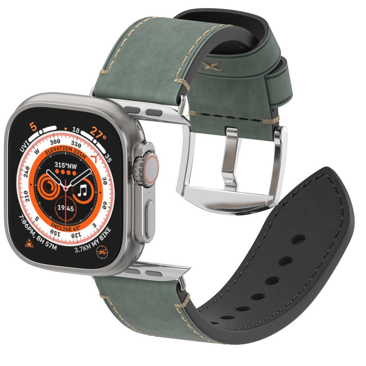 Premium Vintage Leather Band for Apple Watch , Handcrafted Distressed Finish