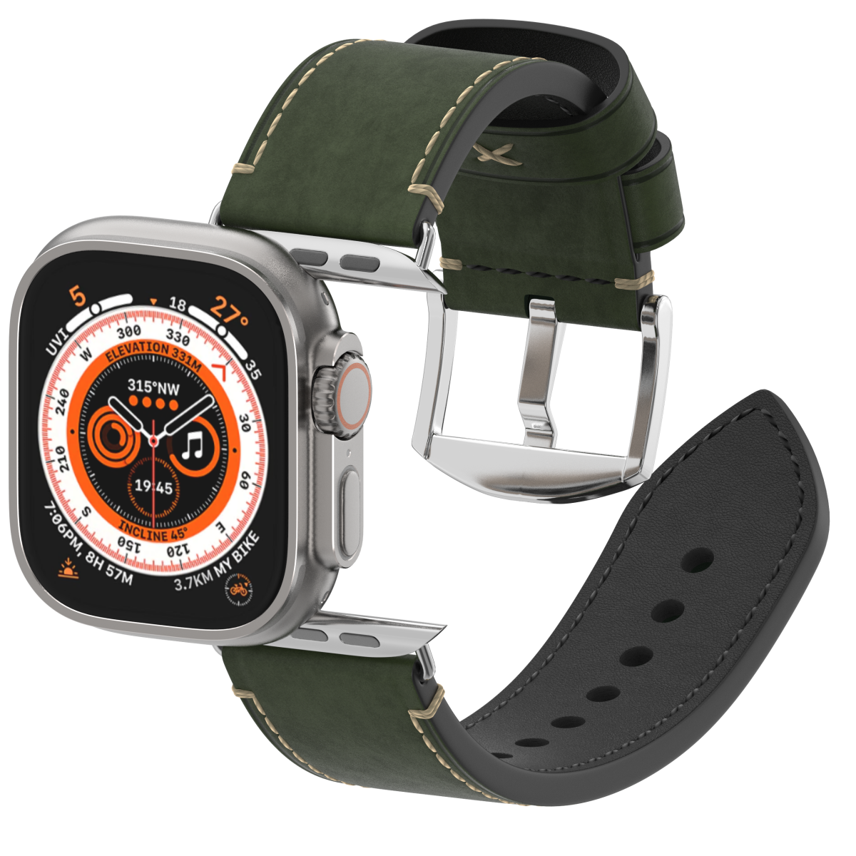 Premium Vintage Leather Band for Apple Watch , Handcrafted Distressed Finish