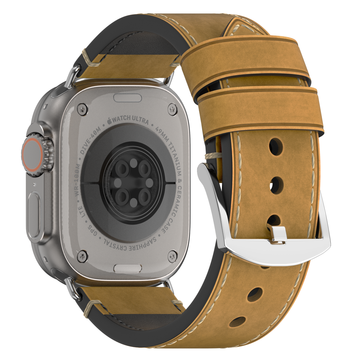 Premium Vintage Leather Band for Apple Watch , Handcrafted Distressed Finish