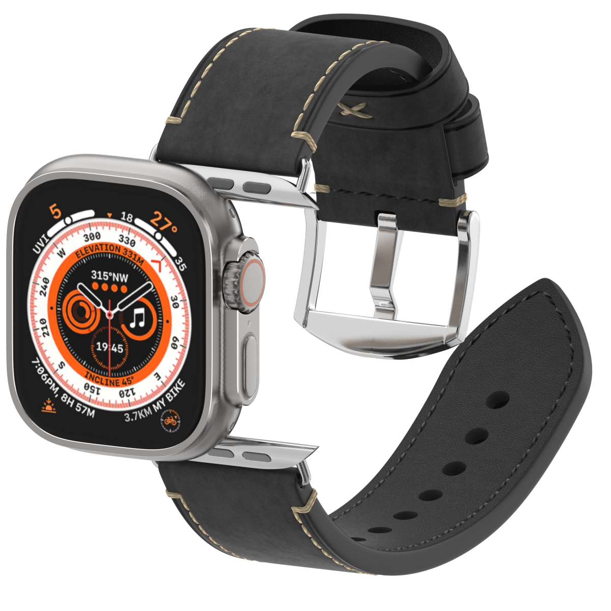 Premium Vintage Leather Band for Apple Watch , Handcrafted Distressed Finish