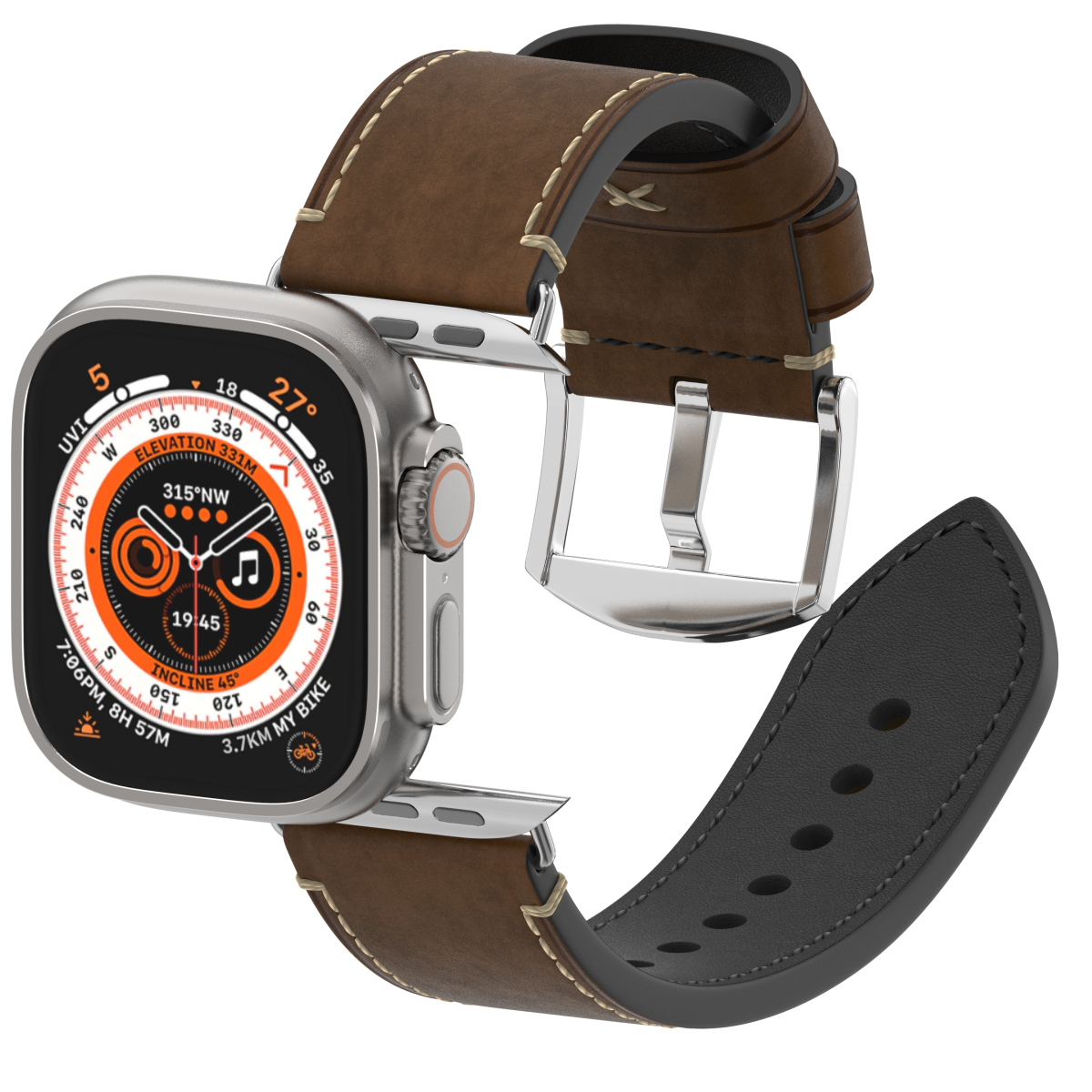 Premium Vintage Leather Band for Apple Watch , Handcrafted Distressed Finish