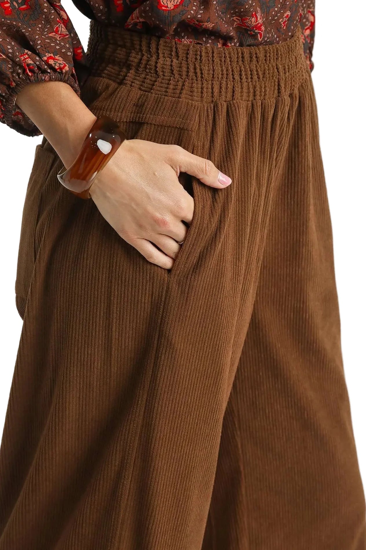 Wide-Leg Corduroy Pants
