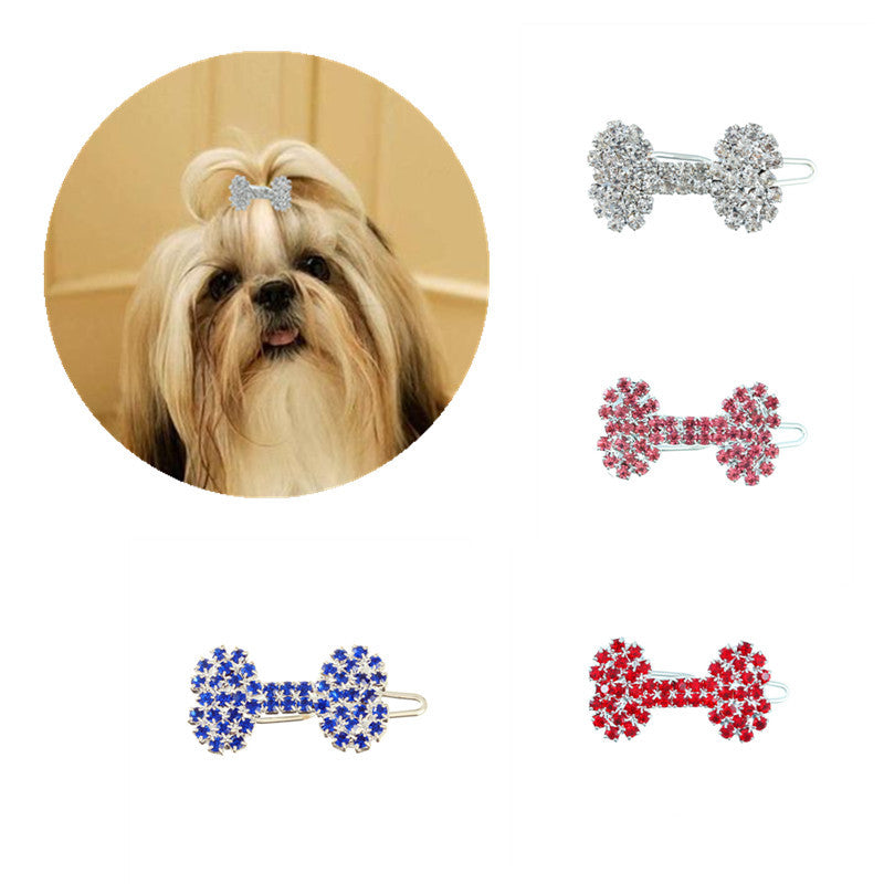 Dog Accessories diamonds bone Pet Clip Size Small