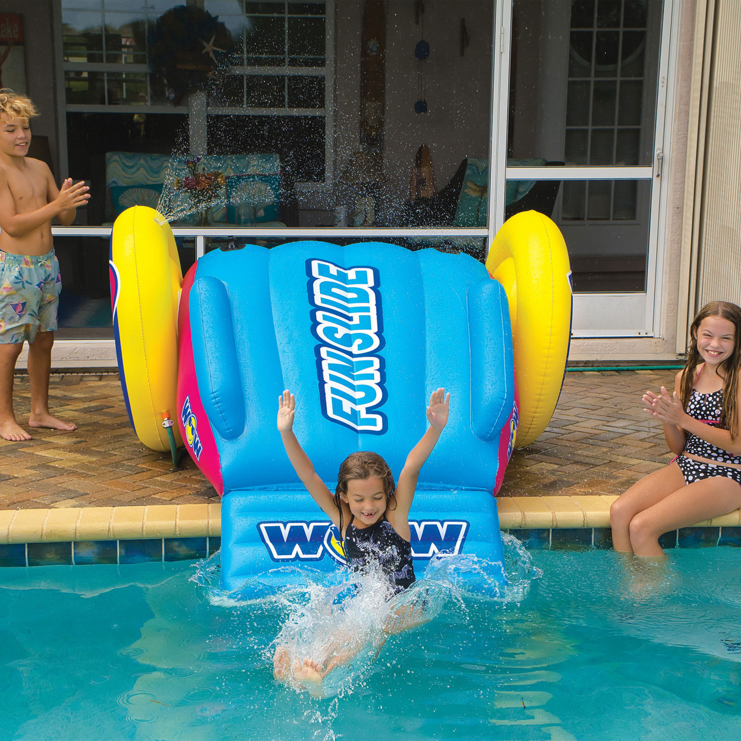 WOW Sports Fun Inflatable Water Slide with Sprinklers for In-Ground Pools