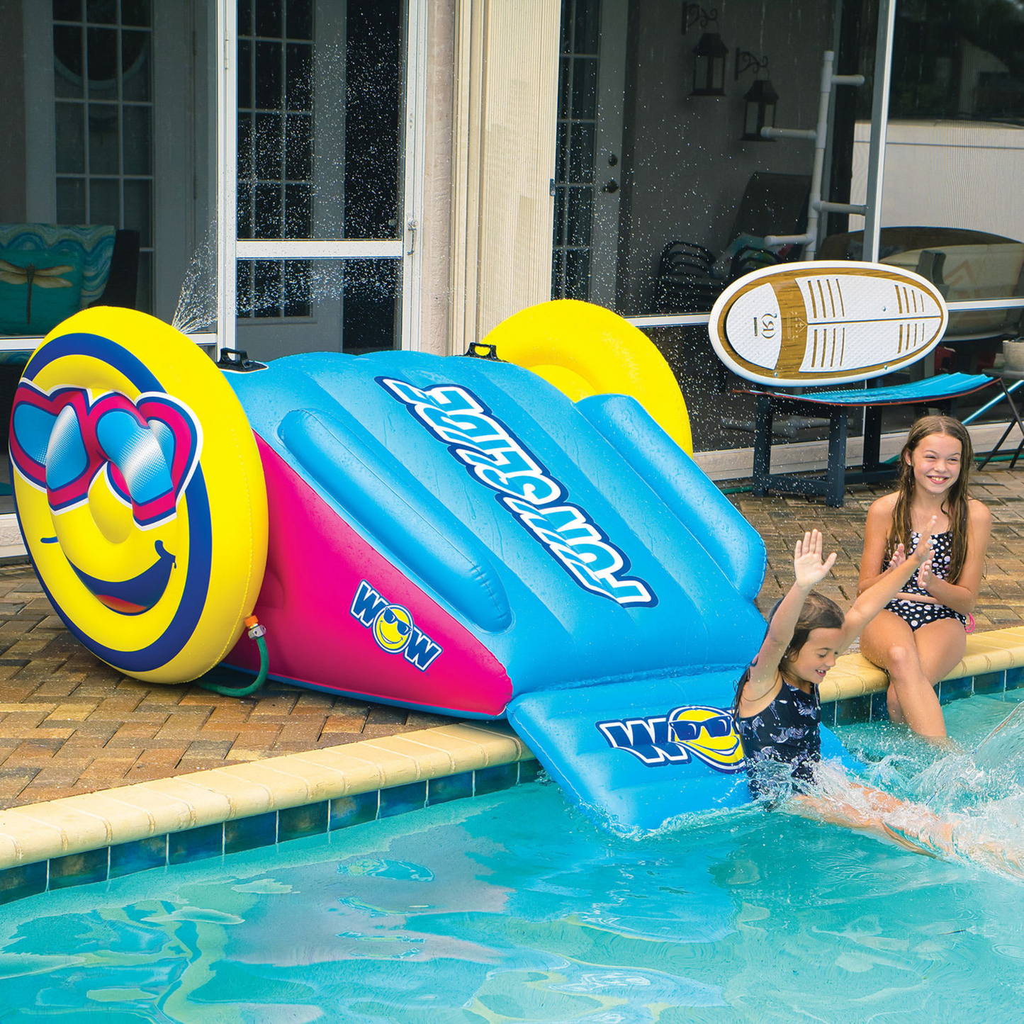 WOW Sports Fun Inflatable Water Slide with Sprinklers for In-Ground Pools