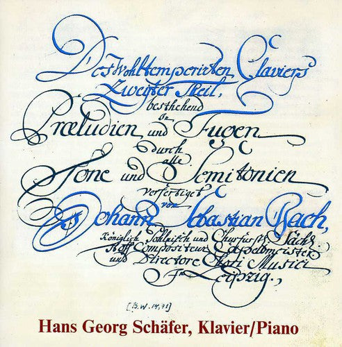 Bach / Schafer,hans George - Well Tempered Klavier 2 - Music CD