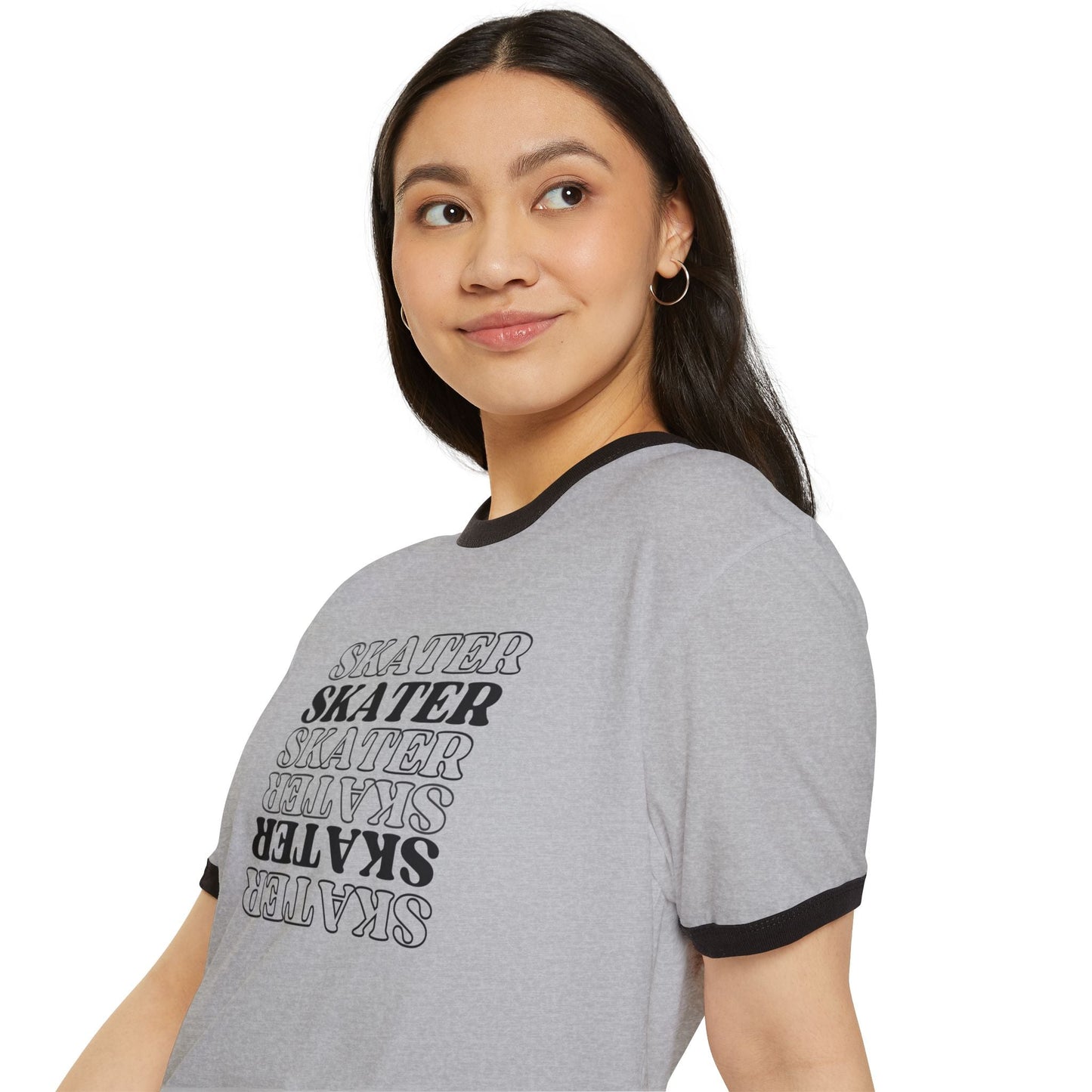 Statement Skater Unisex Cotton Ringer T-Shirt