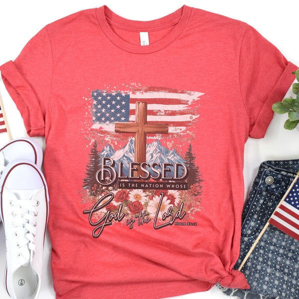 Blessed is the Nation Women's Christian T-shirt