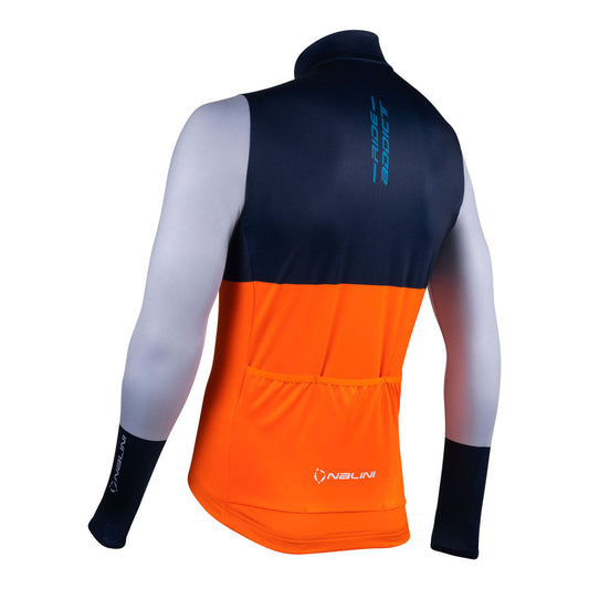 2024 Nalini WARM FIT Men's Long Sleeve Cycling Jersey (Blue/Orange) S-4XL