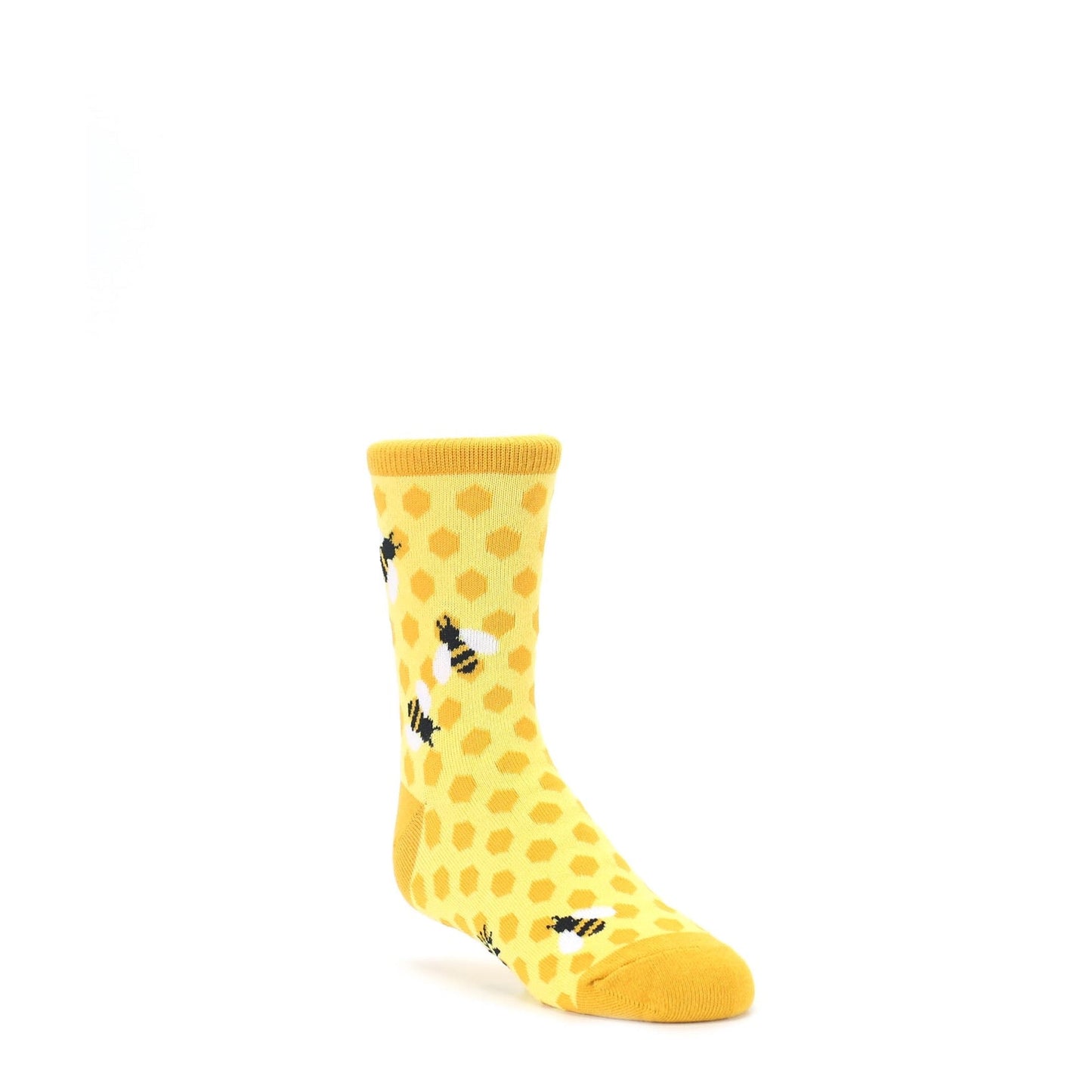 Yellow Honeycomb Bees Kid's Dress Socks