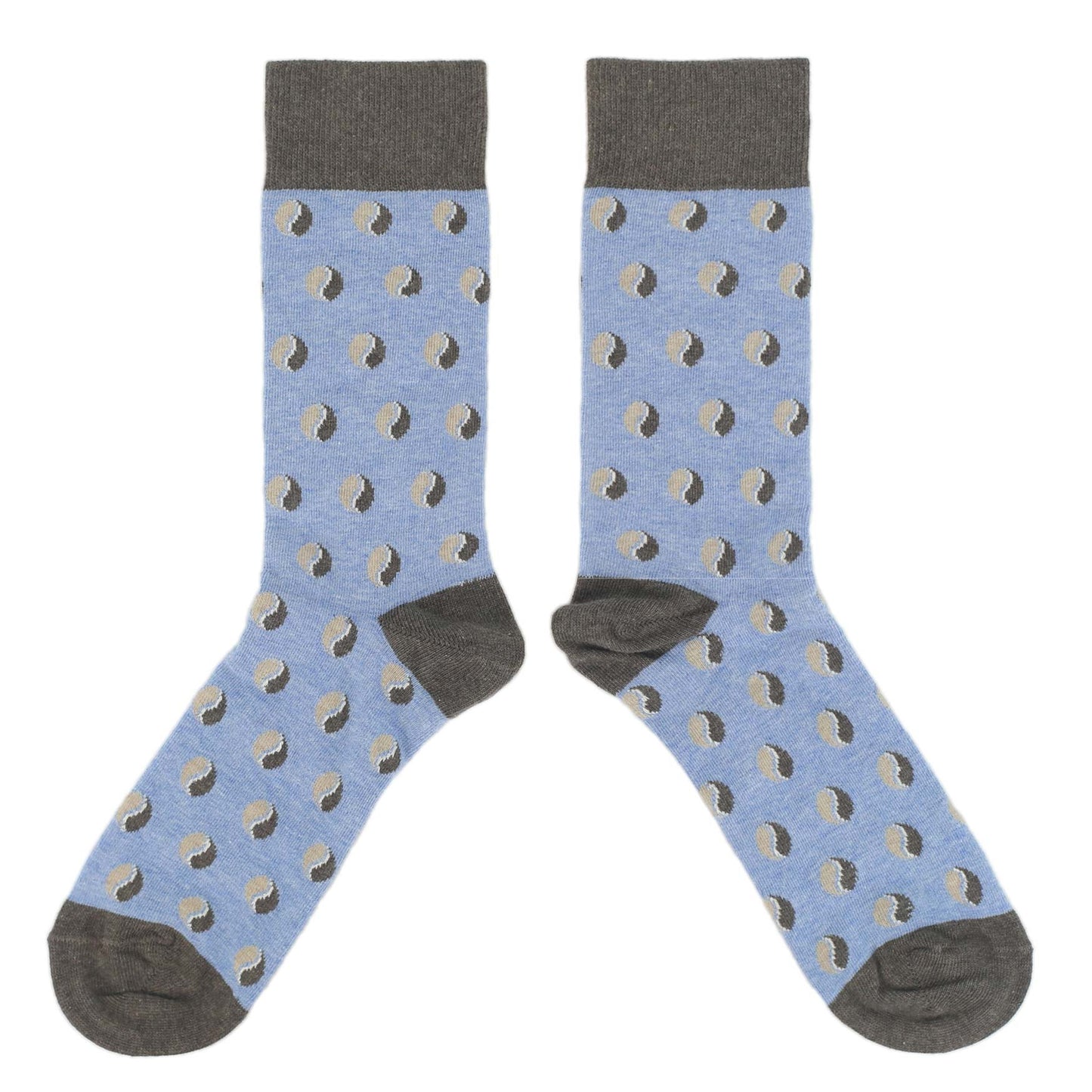 Light Blue Coffee Socks - Men's Novelty Dress Socks