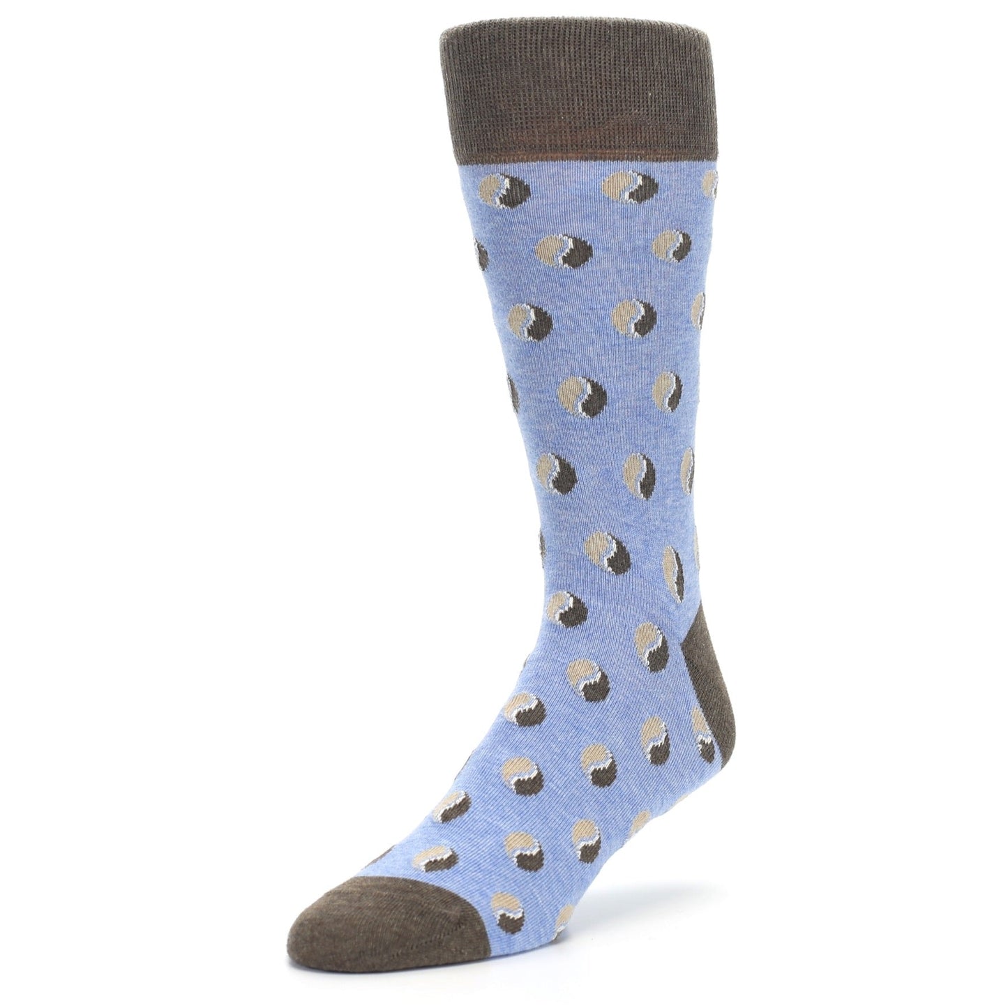 Light Blue Coffee Socks - Men's Novelty Dress Socks