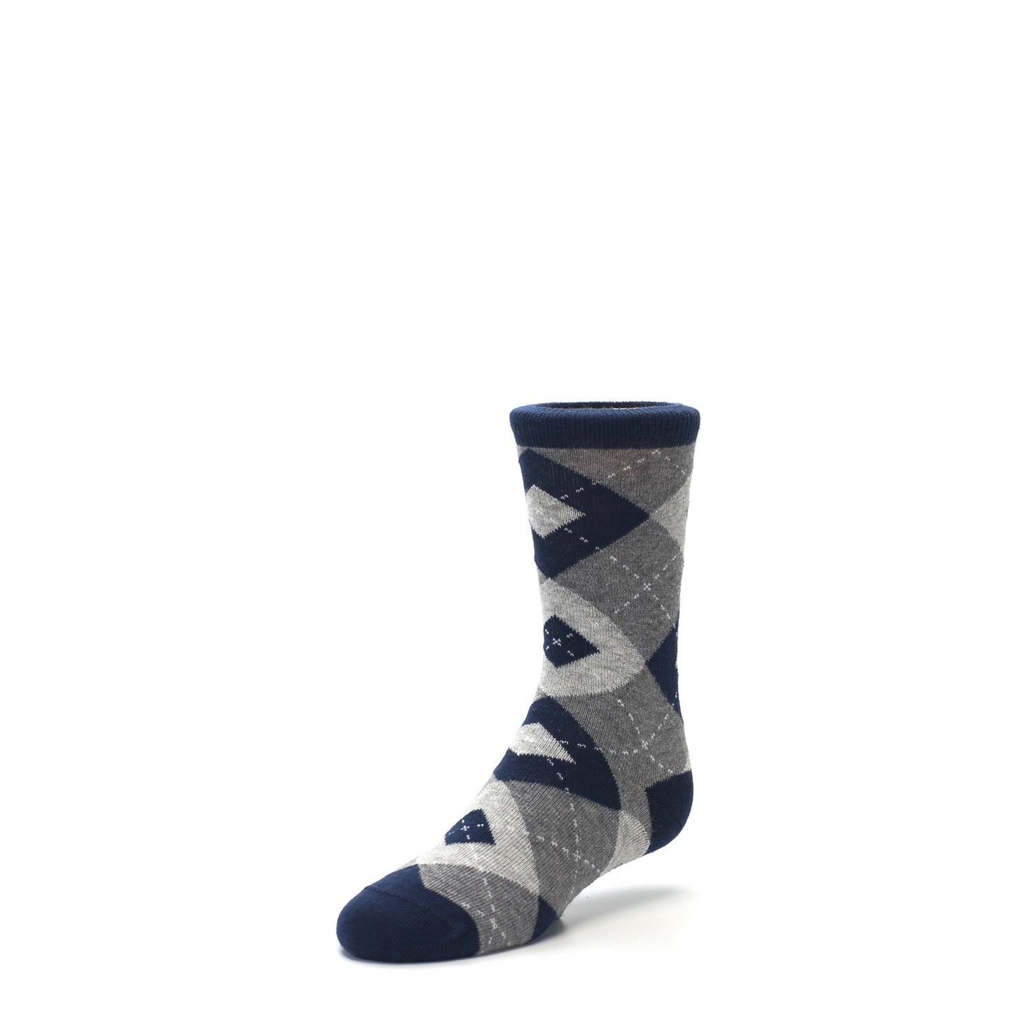Navy Gray Junior Groomsmen Kid's Dress Socks