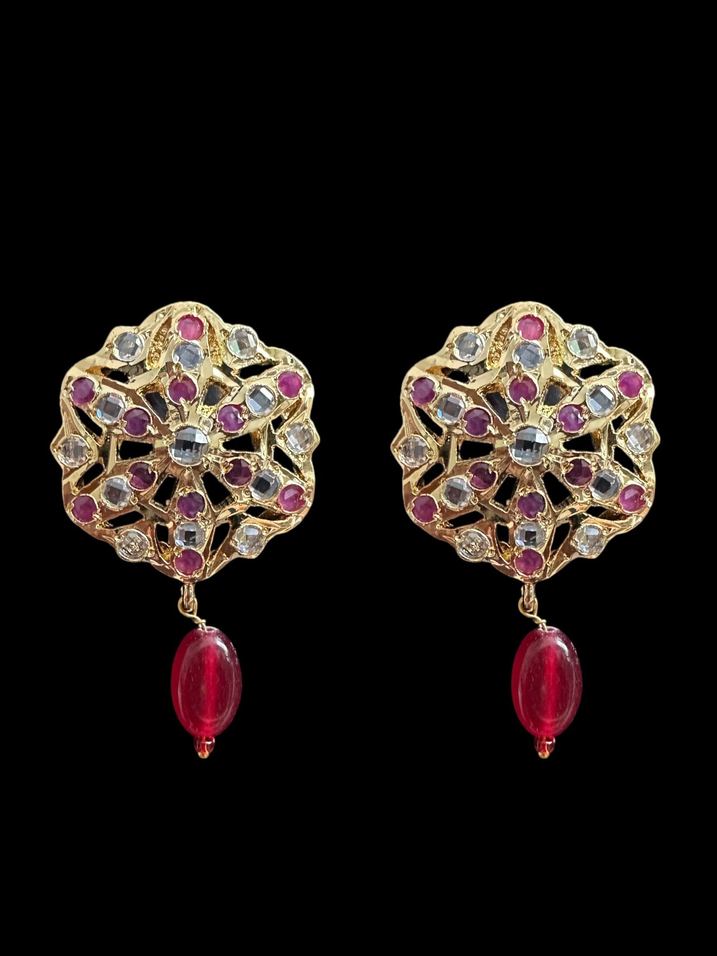 PS487 pendant set with ruby quartz beads ( READY TO SHIP )