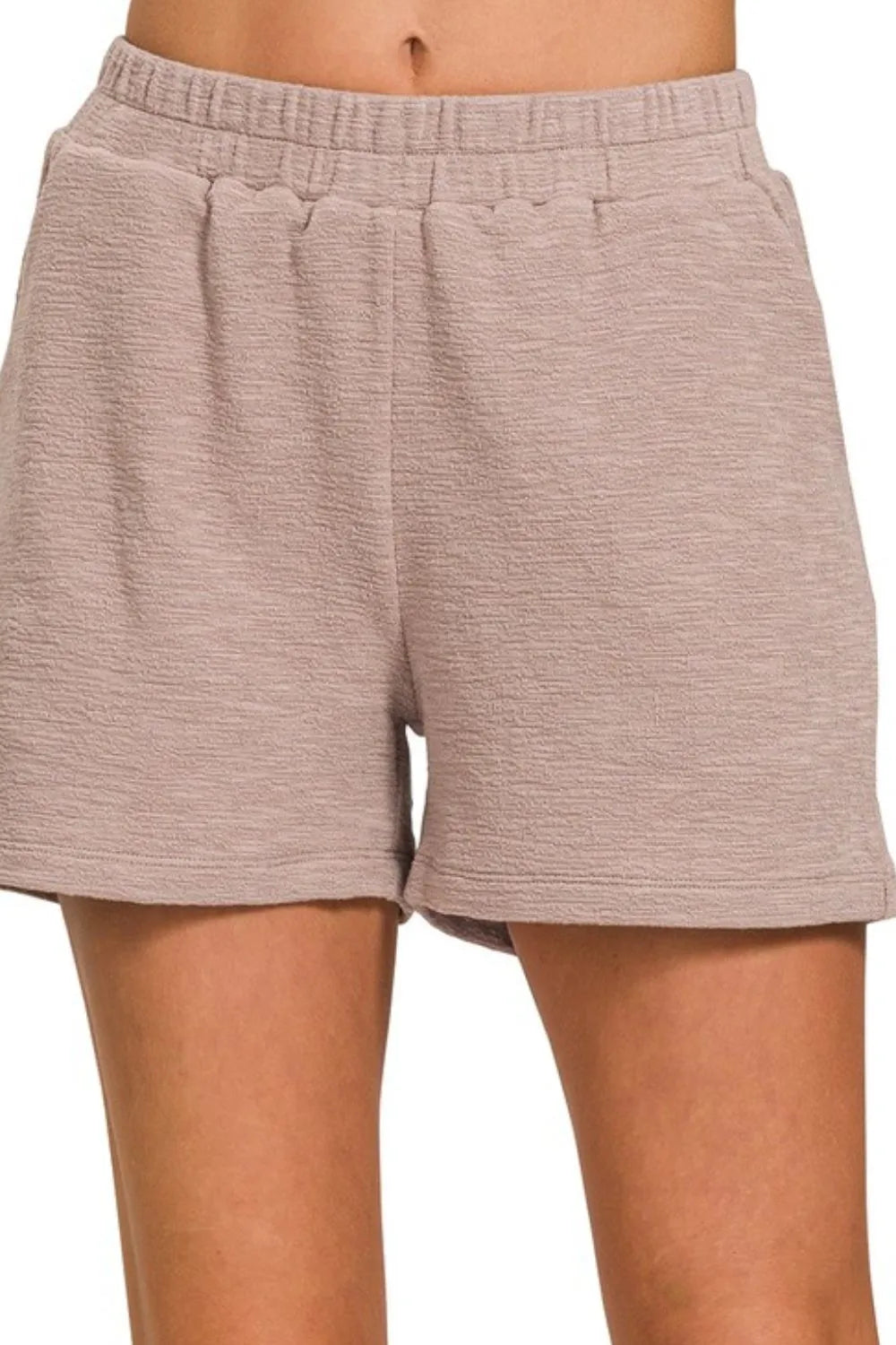Zenana Cotton Slub Shorts