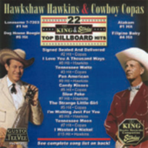 Hawkins,hawkshaw - 22 King & Starday Top Billboard Hits - Music CD