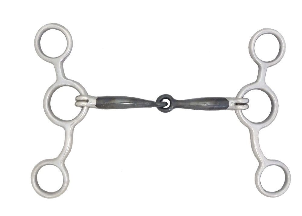 AJ Tack Sweet Iron Jr. Cowhorse Smooth Snaffle Gag Bit - 5 3/4" Cheek