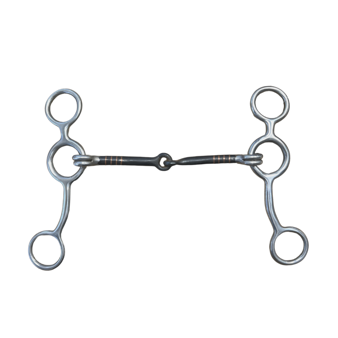 AJ Tack Junior Cow Horse Smooth Snaffle Gag Bit