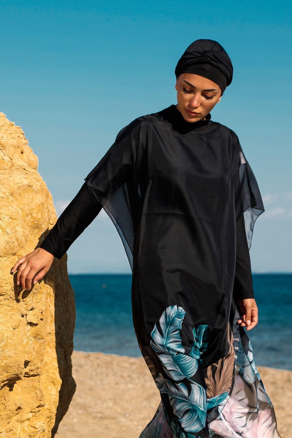 Black Pareo Kimono P2203
