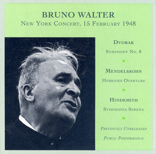 Dvorak / Mendelssohn / Hindemith / Walter - Symphony 8 / Hebrides Overture / Symphonia Serena - Music CD