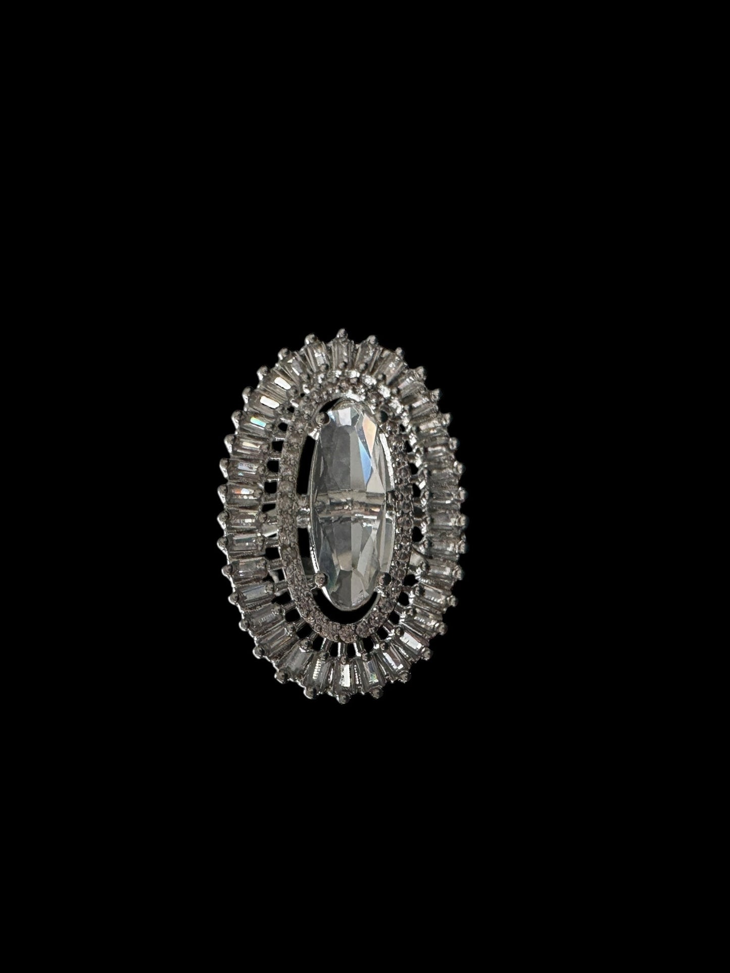 DJR139 Cz silver plated ring ( READY TO SHIP)