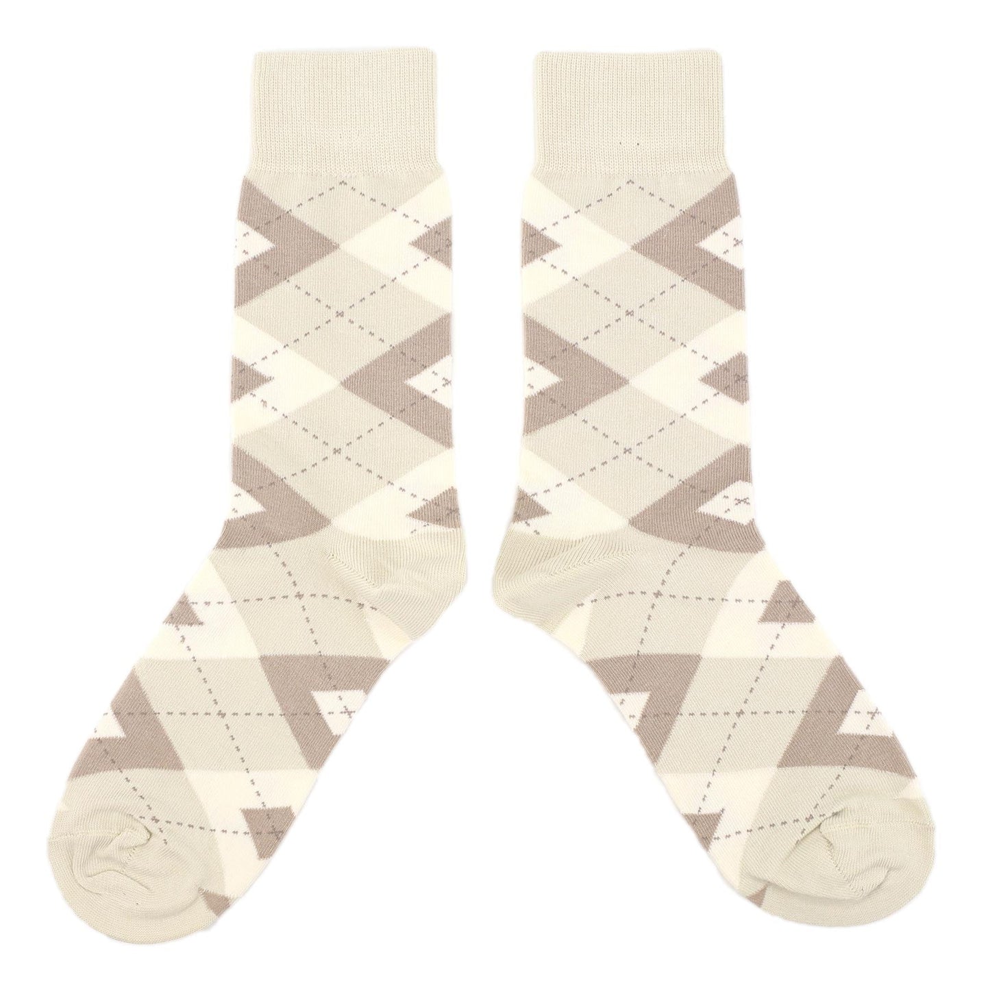 Customizable Groomsmen Gift Set Champagne Argyle Men’s Dress Sock