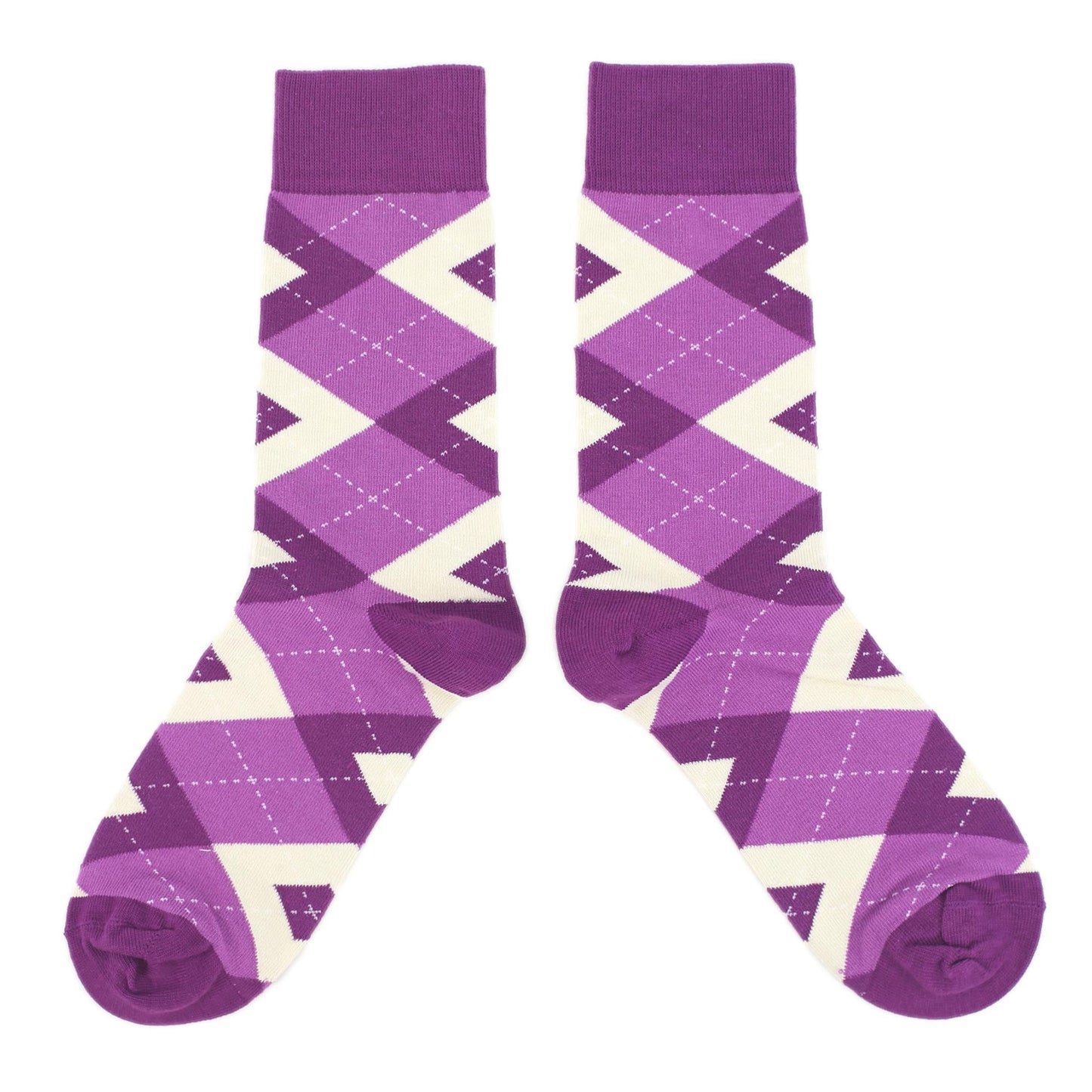 Customizable Groomsmen Gift Set Raspberry Argyle Men’s Dress Socks