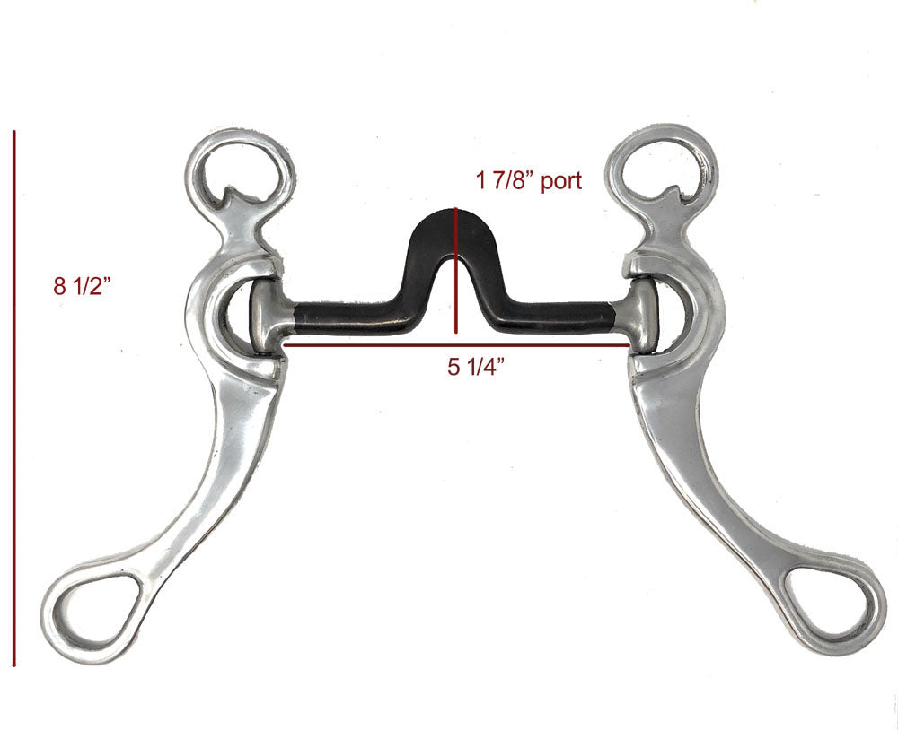 AJ Tack Aluminum Cheeks Swivel Port Spoon Bit