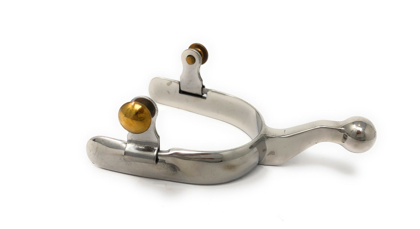 AJ Tack Stainless Steel Spur with Ball End