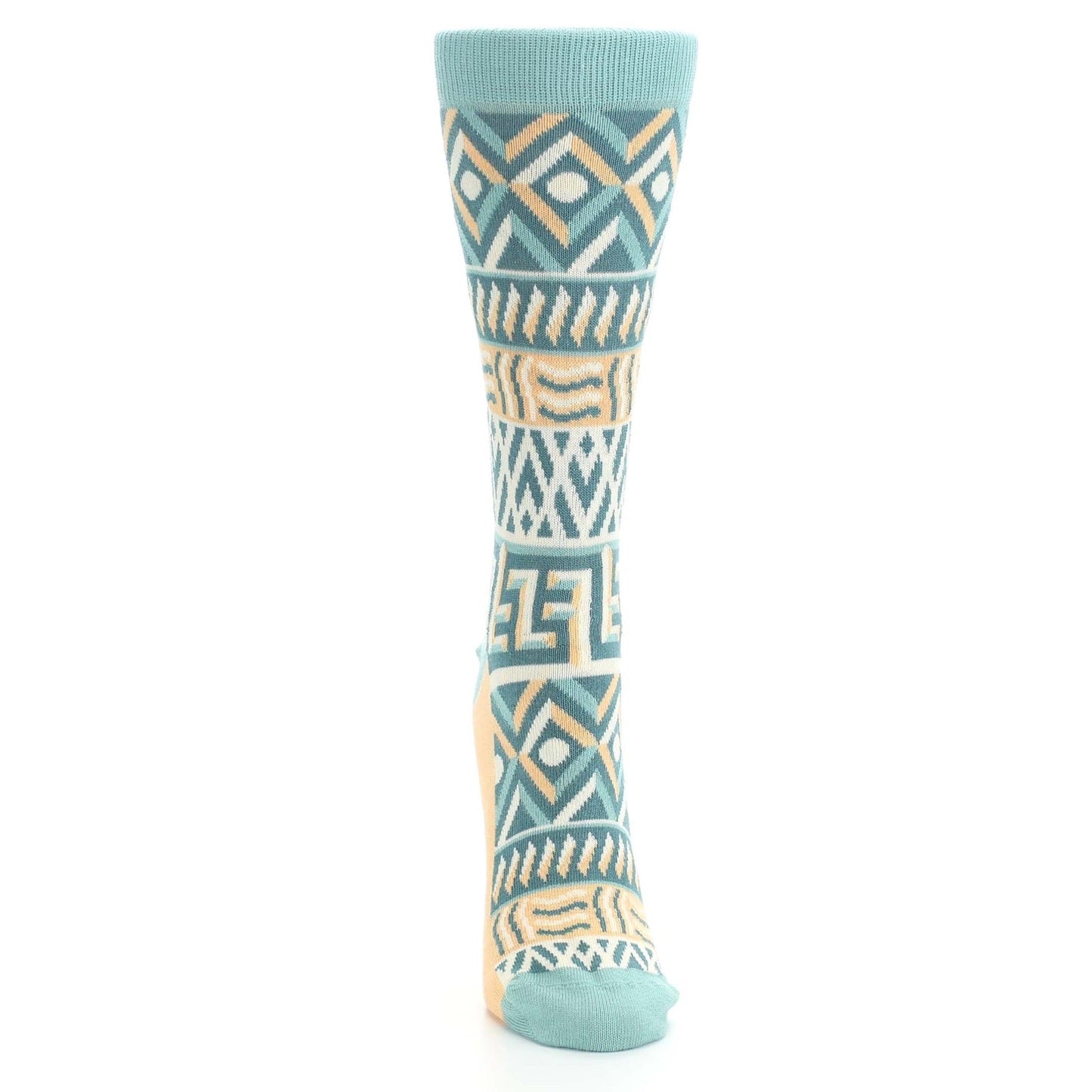 Green Orange Tribal Pattern Women's Dress Socks